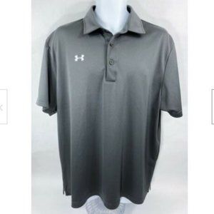 Under Armour Men's Loose Fit Heat Gear Sort Sleeve Dark Gray Jersey Top Shirt